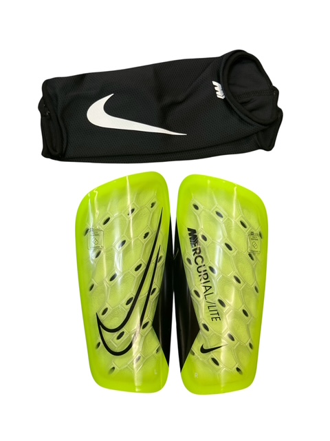 Mercurial Lite shineguards in lime green